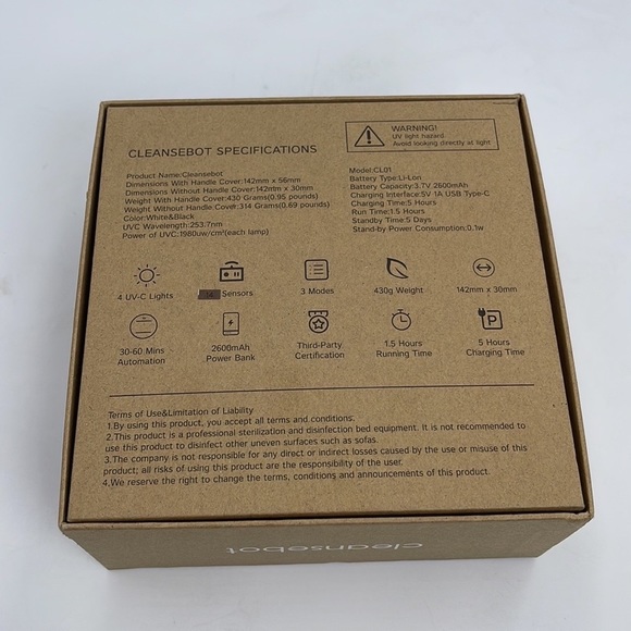 CleanseBot World’s First Bacteria Killing Robot Kickstarter Black Edition - Picture 2 of 6